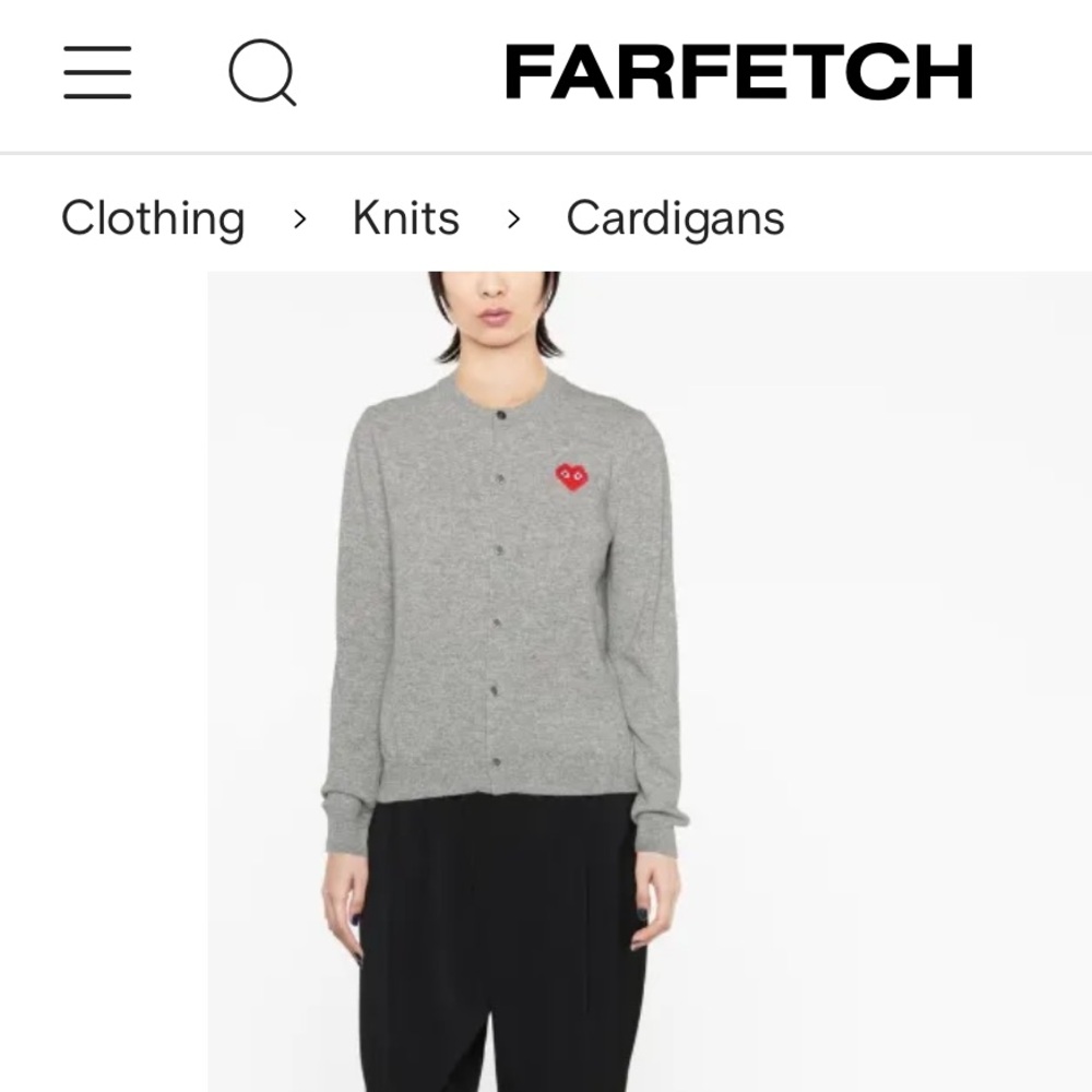 NWOT COMME DES GARÇONS CARDIGAN - Picture 6 of 9